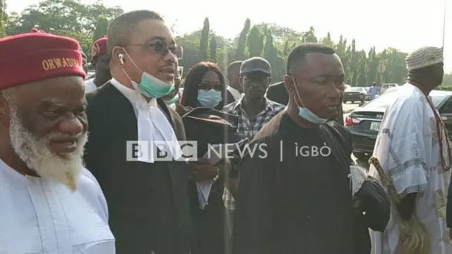 Ọkaiwu Nnamdi Kanu na ndị ọzọ biara ihu ka ikpe ya ga-esi gaa