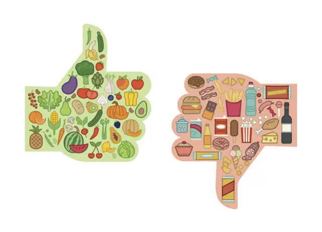 Alimentos buenos y malos