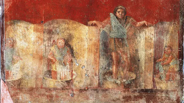 Fullonica de Veranio Ipseo. Civilización romana, siglo I. Pompeya.