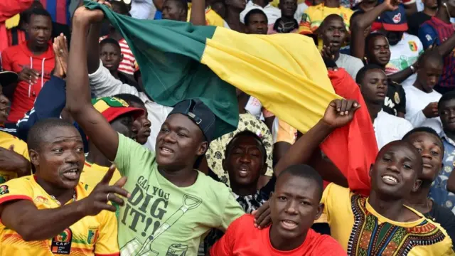 Des supporters du Mali lors des Jeux de la francophonie d'Abidjan.