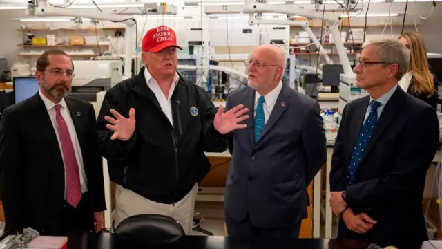 Трамп в Центре по контролю и профилактике заболеваний США