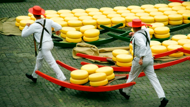 Алкмар называют сырной столицей мира. Здешний рынок сыра - самый старый и самый крупный в Нидерландах