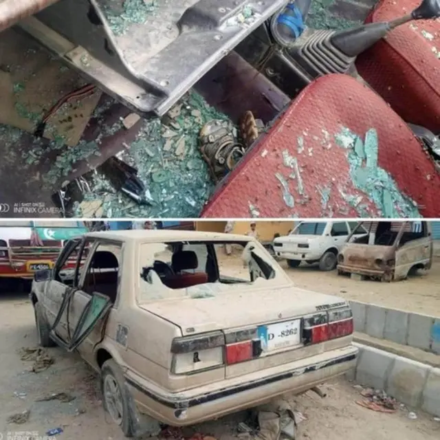 وہ گاڑی جس میں سے لاشیں ملیں