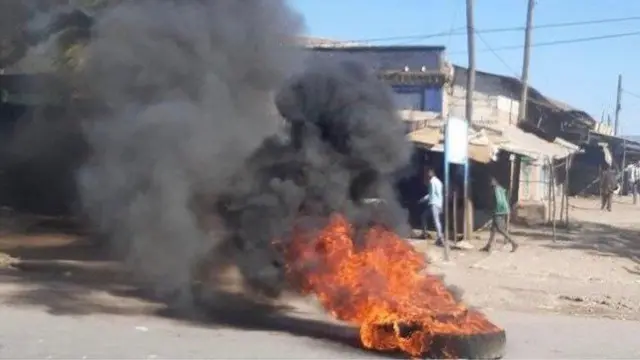 Sawir muujinaya waxa ka dhacay magaalada Ambo