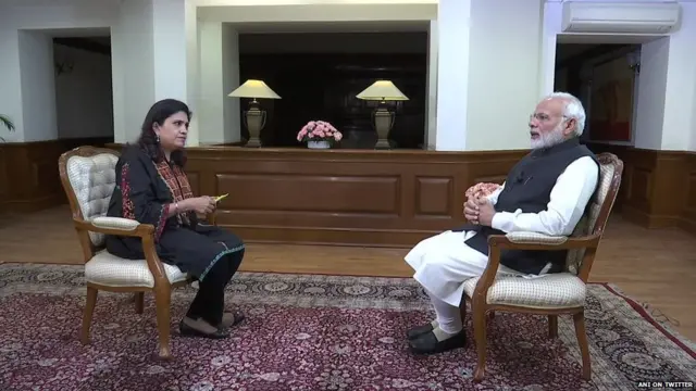पंतप्रधान मोदी ANIच्या मुख्य संपादक स्मिता प्रकाश यांच्याशी बोलताना