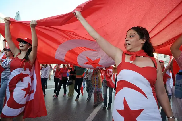 Tunisia women protest - August 13, 201