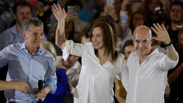 Mauricio Macri, María Eugenia Vidal e Horacio Rodríguez Larreta