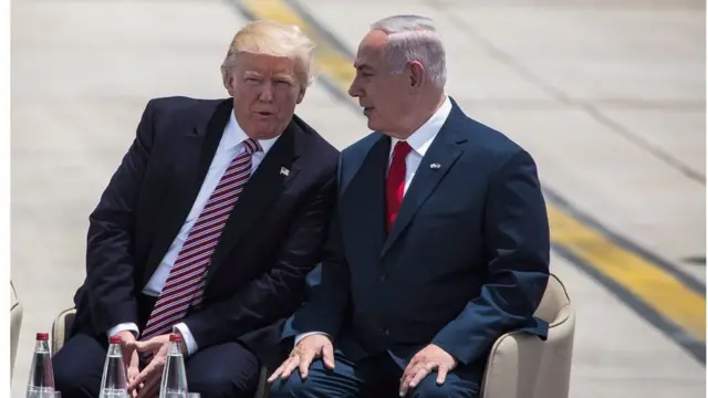 અમેરિકાના પ્રમુખ ડોનાલ્ડ ટ્રમ્પ અને બિન્યામિન નેતન્યાહૂ