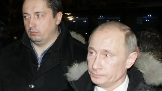 Alexander Shprygin (izquierda) con el presidente de Rusia, Vladimir Putin
