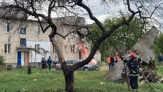 Місце падіння Як-130 в Білорусі