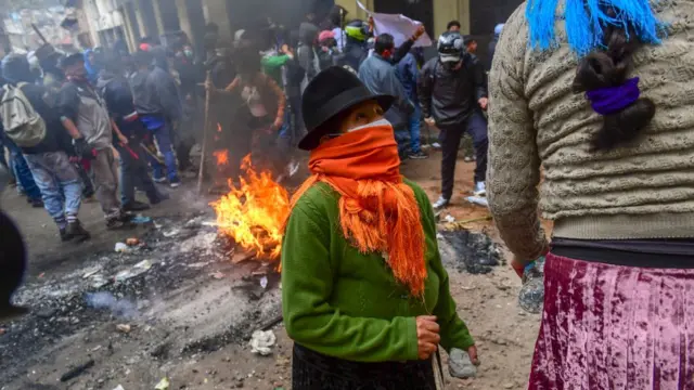 Manifestación en Ecuador