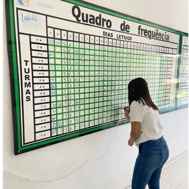 Aluna preenche quadrocaca níqueis onlinefrequência na Escola Cidadã Integral Mestre Júlio Sarmento