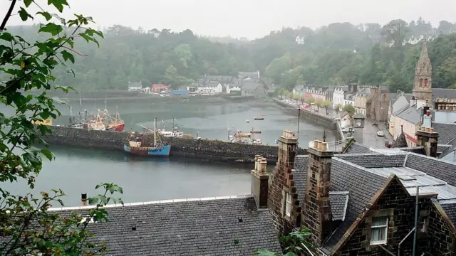 Тобермори в дождливую погоду.