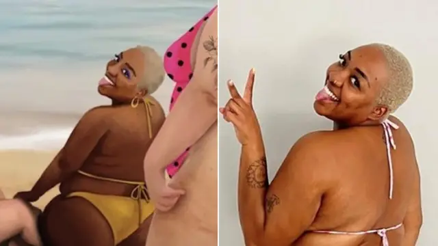 Una comparación de la foto de Nyome y el cartel español