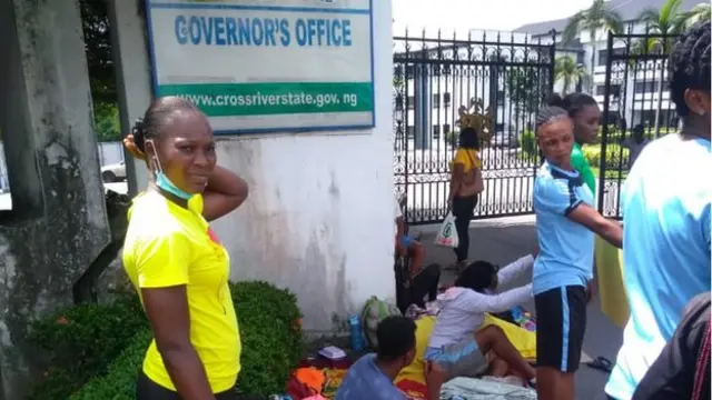 Les joueuses de Pelican Stars protestent