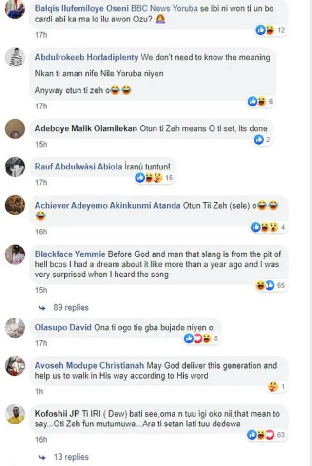 Esi itu Zeh lori BBC Yoruba