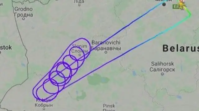 طائرة عادت في النهاية إلى مينسك بسبب الإجراءات ضد بيلاروسيا