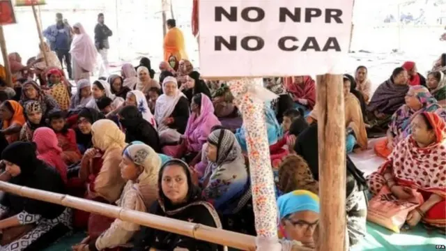 एनपीआर और एनआरसी के ख़िलाफ़ विरोध प्रदर्शन
