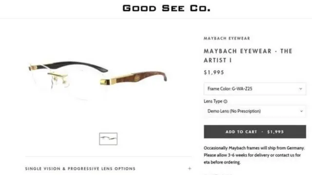 ਪ੍ਰਧਾਨ ਮੰਤਰੀ ਦੀ ਐਨਕ ਜਰਮਨ ਕੰਪਨੀ ਮਾਇਬਾਖ਼ ਦੀ ਹੈ।