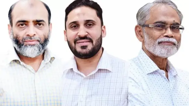 ਪੀਐਫਆਈ ਦੇ ਸਿਰਮੌਰ ਅਹੁਦੇਦਾਰ, (ਵਿਚਕਾਰ ਅਨੀਸ ਅਹਿਮਦ)