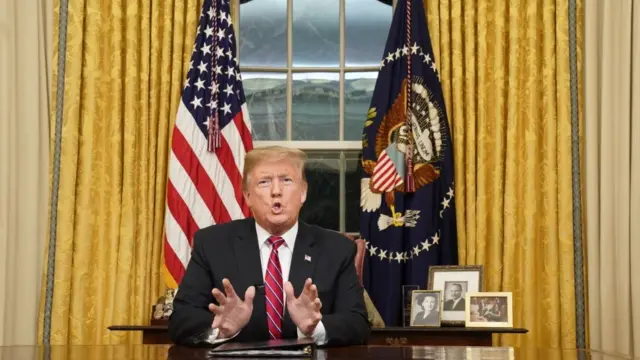 Donald Trump en el Despacho Oval de la Casa Blanca