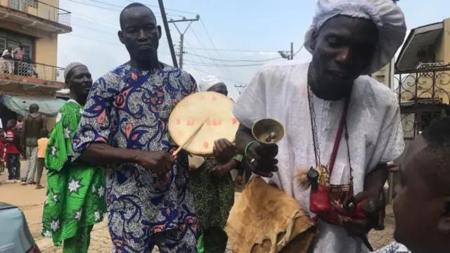 Oro priest during di Oro festival for Ikorodu