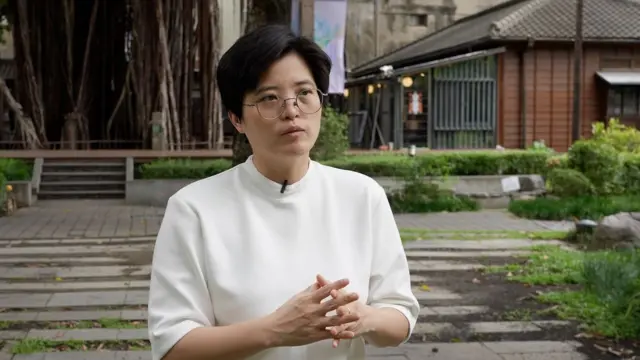 2026年4月30日，台灣作家楊双子在台中文學館接受BBC中文專訪。