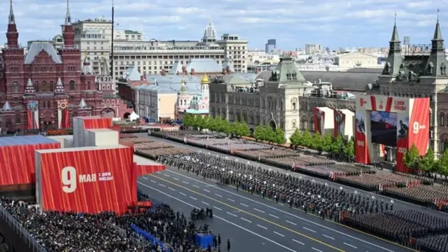 9 Mayıs 2025 Kızıl Meydan'da Zafer Günü töreni