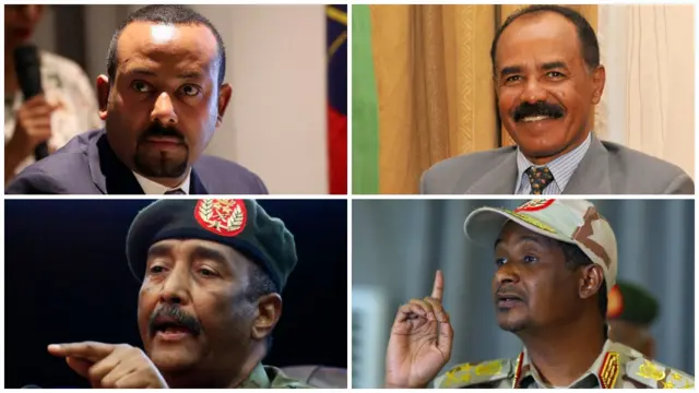 ጠ/ሚ ዐቢይ፣ ፕ/ት ኢሳያስ፣ ጄኔራል አልቡርሐን እና ጄኔራል ዳጋሎ