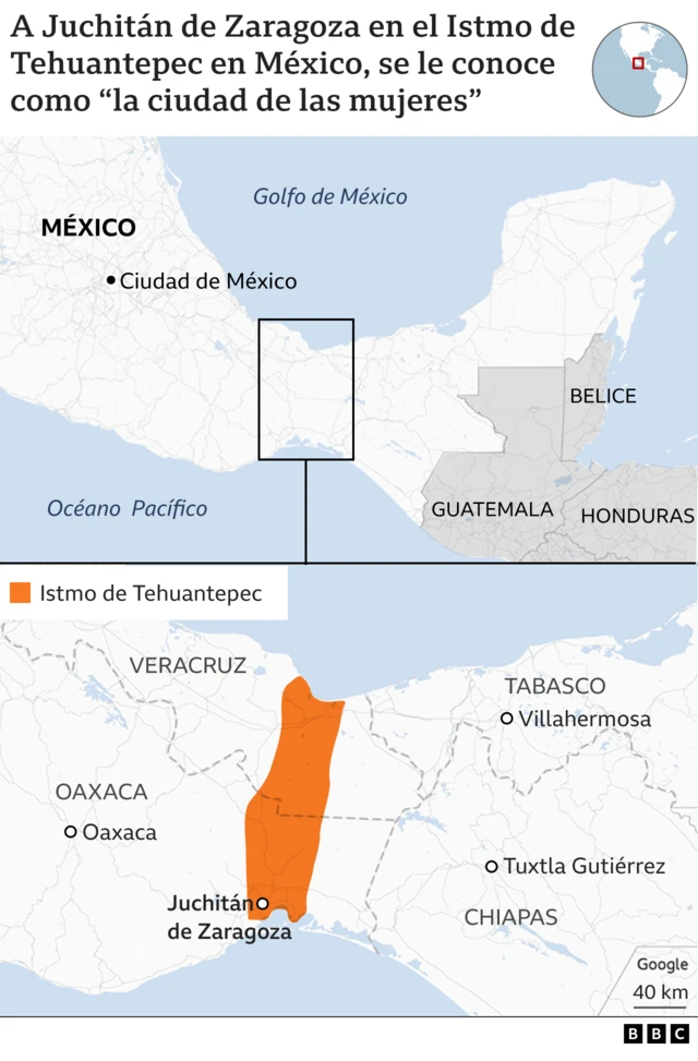 Istmo de Tehuantepec, la región más angosta de México.