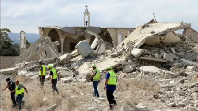 آثار القصف الإسرائيلي على قرية دردغيا في جنوب لبنان