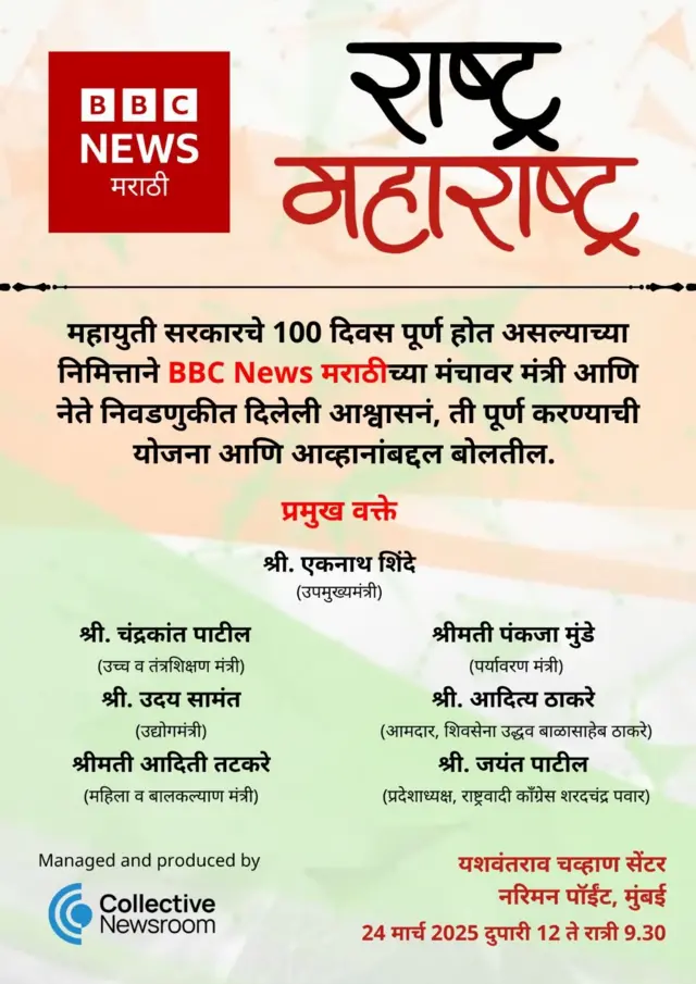 बीबीसी मराठीच्या 'राष्ट्र महाराष्ट्र' कार्यक्रमात प्रश्न विचारा नेत्यांना