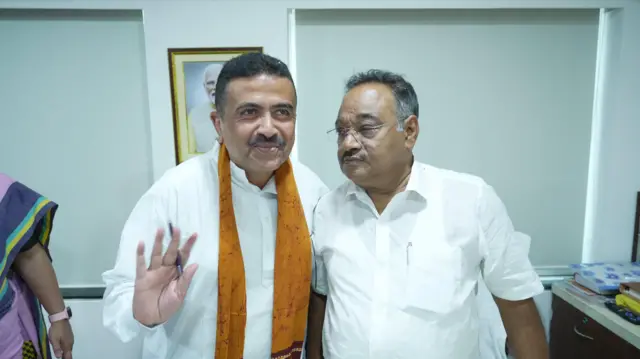 নবান্নে যাওয়ার আগে মুখ্যমন্ত্রী শুভেন্দু অধিকারীর সঙ্গে বিজেপি রাজ্য সভাপতি শমীক ভট্টাচার্য