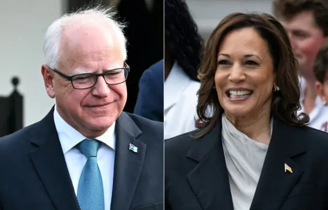 Tim Walz na Kamala Harris