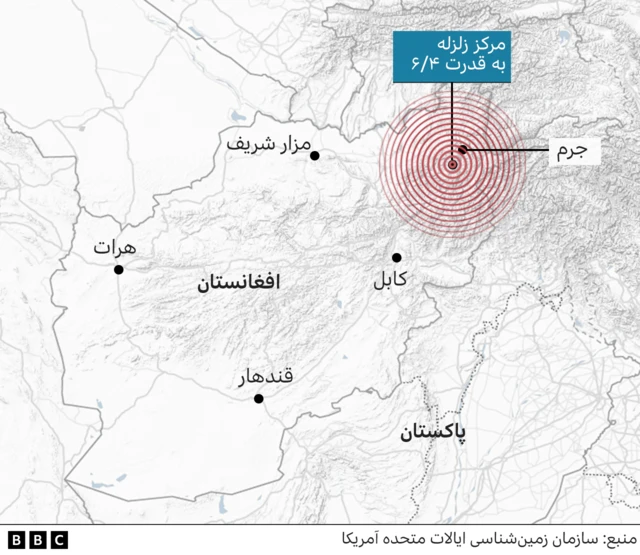 زلزله افغانستان