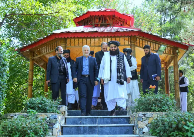 آقای کاظمی قمی در دیدار با امیرخان متقی، وزیر خارجه طالبان در کابل