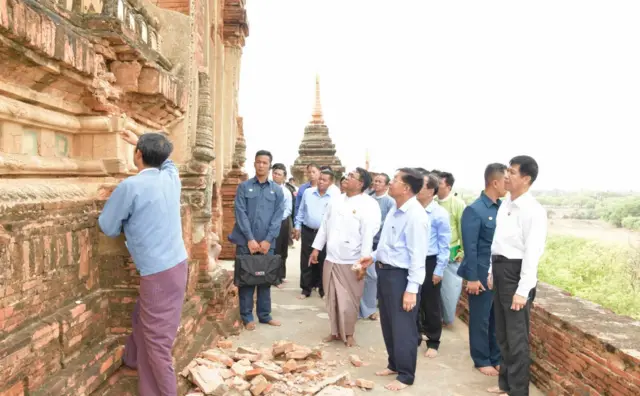 ရေဝင်ပြီး ရှေးဟောင်းအဆောက်အအုံ ၈ ခု ထိခိုက်ခဲ့တာကို စစ်ခေါင်းဆောင်စစ်ဆေး