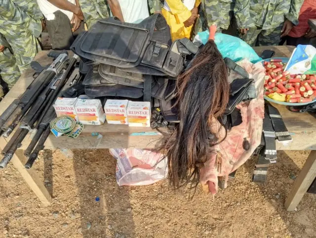 items wey police seize from di separatist group