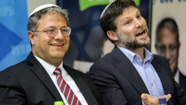 Ben Gvir (hagu) da jagoran addini Bezalel Smotrich sun zama fuskar masu tsattsauran ra'ayi 