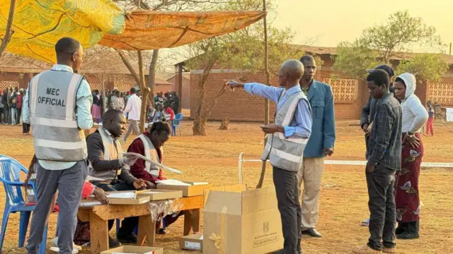 Pipo stand for polling unit for Malawi elections