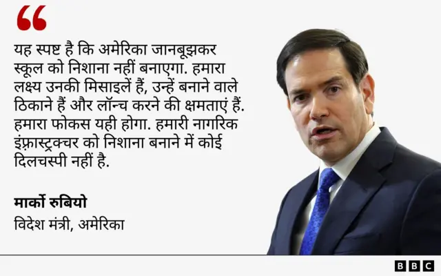 मार्को रुबियो का बयान