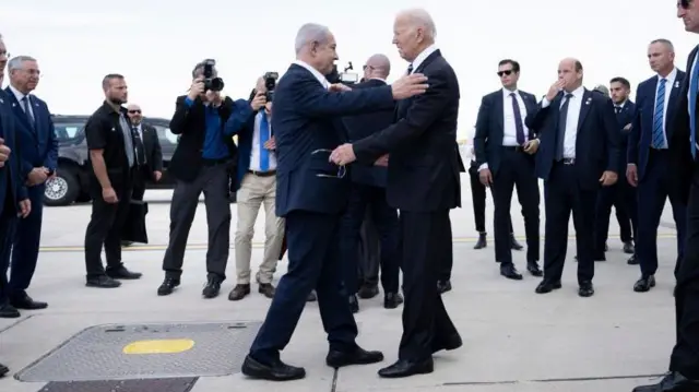 خوشامدگویی نتانیاهو با جو بایدن