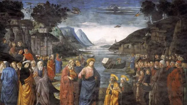 Para rasul yang digambarkan dalam lukisan fresco karya Domenico Ghirlandaio pada abad ke-15.