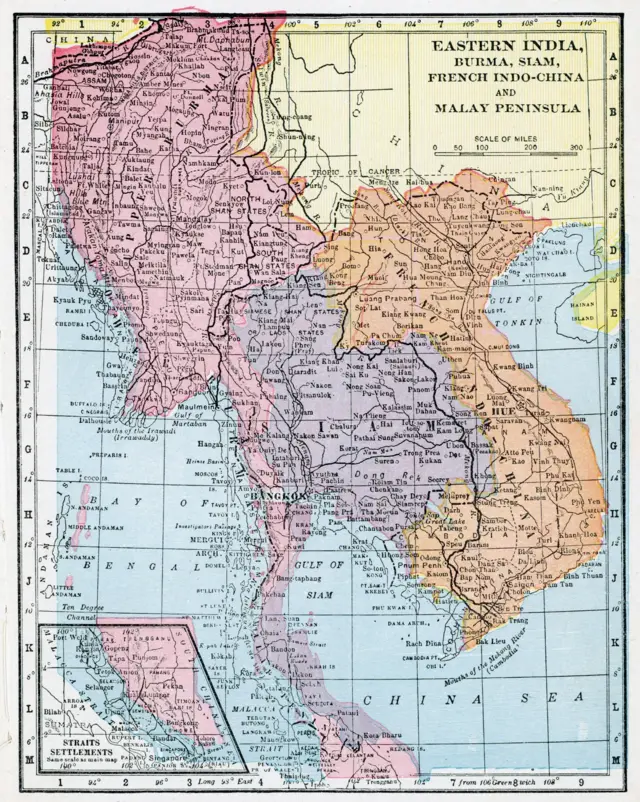 ၁၉၂၂ က မြန်မာနဲ့ အရှေ့တောင်အာရှ မြေပုံ
