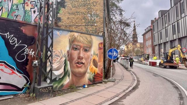 Un mural en Christiania.