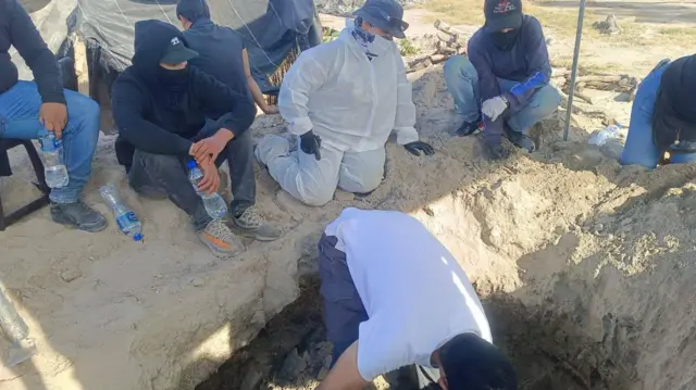 Awọn ikọ to ri awọn egungun oku naa ree lẹnu iṣẹẹ wọn, nibudo naa ti i ṣe Izaguirre