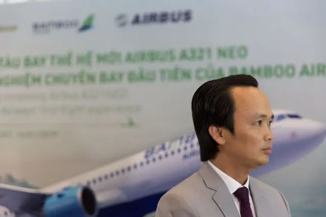Ông Trịnh Văn Quyết tại buổi lễ kỷ niệm ngày bắt đầu hoạt động của hãng máy bay Bamboo Airways thuộc tập đoàn FLC vào tháng 1/2019 Ông Trịnh Văn Quyết tại buổi lễ kỷ niệm ngày bắt đầu hoạt động của hãng máy bay Bamboo Airways thuộc tập đoàn FLC vào tháng 1/2019