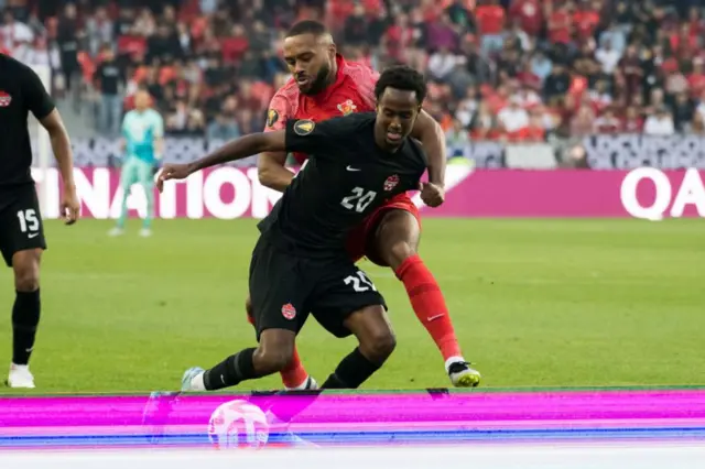 አሊ ለካናዳ ብሔራዊ ቡድን የተሰለፈበት ጨዋታ ላይ