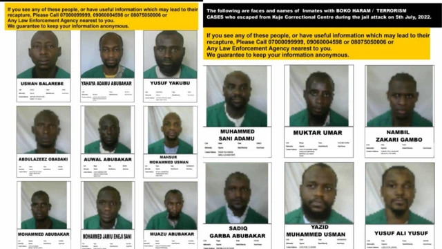 NCS for post on dia official social media handle for Facebook release di faces and names of those wey escape.
