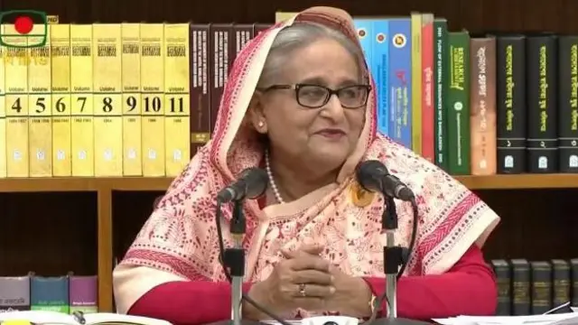 গণভবনে সংবাদ সম্মেলনে প্রধানমন্ত্রী শেখ হাসিনা